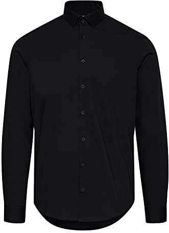 Casual Friday Herren Freizeit Hemd 500924, Gr. Small, Schwarz (Black 50003)