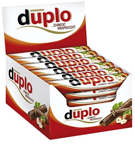 Ferrero Duplo Einzelriegel – Schmeckt knusperleicht – 1 Packung mit je 40 Einzelriegeln (40 x 18,2 g), 18.2 g (40er Pack)