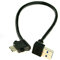 JSER Câble adaptateur USB 3.0 mâle vers micro mâle coudé à 90 degrés vers 10 broches à angle droit pour téléphone portable et disque dur SSD 20 cm