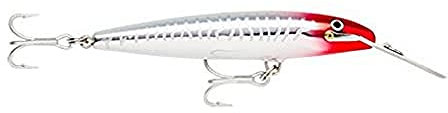 Rapala - Countdown Magnum Angelköder - Angelzubehör mit Abachiholz-Konstruktion - Salzwasser Spinnköder - Lauftiefe 5.4-6.3m - Fischköder 18cm, 70g - Hergestellt in Estland - Red Head UV