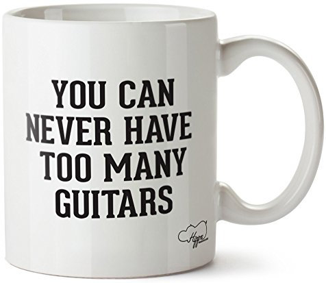Hippowarehouse You Can Never Have Too Many Guitars Printed Mug Cup Ceramic 10oz