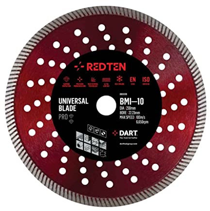 DART Red Ten BMI-10 Professional Diamond Blade 300D x 20B - Diamond Cutting Disc for Air Cut Off Tool/Petrol Cut Off Saw/Stihl Saws - Concrete Tools Essential