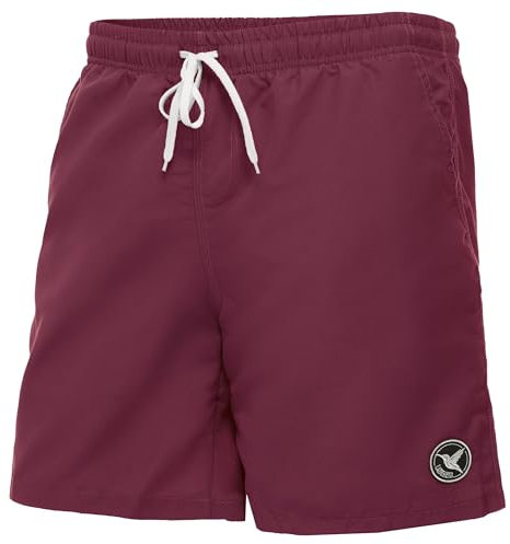 Ladeheid Costume Uomo Mare Lungo con Taschino, Medium Drawstring, Fodera in Rete, Costumi da Bagno, Boxer per la Spiaggia, la Piscina e Il Surf LA40-129 (Burgundy3, 5XL)