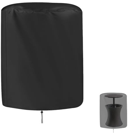 Saking Patio Cool Bar Beistelltischabdeckung, entworfen für Keter 20 l Kühler und Kaffee-Getränkebehälter für den Außenbereich (rund, 53,3 cm Durchmesser x 58,4 cm Höhe)
