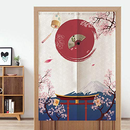 Japanischen Stil Kinderzimmer Halben Vorhang, Polyester Material Curtian Für Schlafzimmer Küche Shop Restaurant Tür 85 * 120 cm