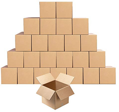 ZBEIVAN Kartons aus Wellpappe, Umzugskartons 25 Stück, 5x5x5 inch, 25 Packs DY5X5X5-ZX