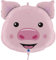 GRABO FG72014-P Folienballon Schweinchen 76 cm Schwein Luftballons, rosa