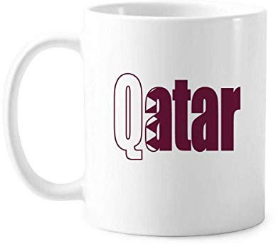 Tasse mit Qatar-Flagge, Keramik, Kaffeetasse, Porzellan, Geschirr