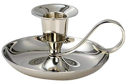Kerzen Handleuchter Klassik Messing Silber