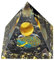 KYEYGWO Positive Energie Pyramiden Stein mit Reiki Heilung Tigerauge Kristall Kugel und Baum des Lebens, Chakra Kristallpyramide Obsidian Heilstein Pyramide Desktop Ornament Haus Dekoration