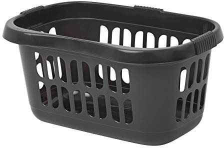 M1SS High Grade Upcycled Plastic Hipster Laundry Baskets Washing Clothes Linen Storage Bin Tidy -Midnight Dark Greyish