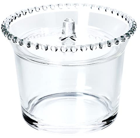 KADAX ADAX Zuccheriera in vetro, contenitore per spezie con coperchio ergonomico, contenitore in vetro trasparente per zucchero, portaspezie con base rinforzata (rotondo, con sfere)