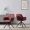 B&D home Esszimmerstuhl Latona, Drehstuhl Polsterstuhl Loungesessel Armlehnenstuhl für Esszimmer, Küche, Wohnzimmer, Büro, Industrial modern Design, Webstoff Merlot, 1 Stück, 11119-MELO-1