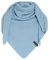 KNIT FACTORY - Dreiecksschal Coco - Damen Strickschal mit Wolle - Umschlagtuch für den Herbst und Winter - Winterschal - Dreieckstuch - Hochwertige Qualität - XXL Schal - 190 x 85 cm - Celeste