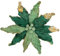 Briful 4 PCS 12 Glitter Poinsettia Green Artificial Flowers Stem for Christmas Tree Decorations Fake Poinsettia Flowers Large Artificial Christmas Flowers Arrangements for Xmas Decorations