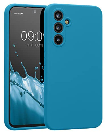 kwmobile Hülle kompatibel mit Samsung Galaxy A54 5G Hülle - A54 Case gummiert - Silikon Handyhülle - Schutzhülle Karibikblau