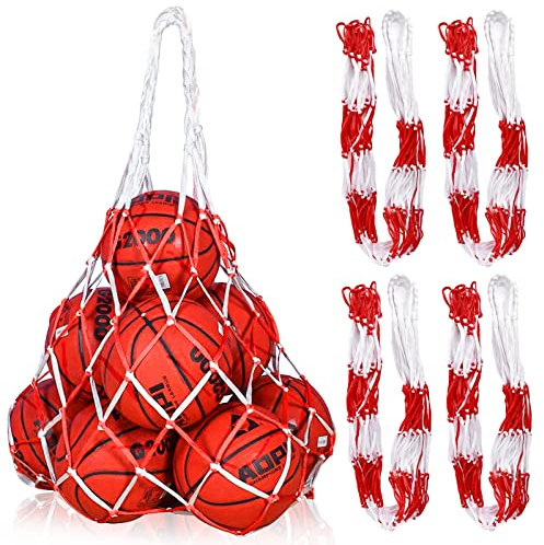Vegena 4 reti per palloni, grandi per 10 – 15 palline, borsa per pallone, rete portatile, in nylon, borsa a rete per calcio, pallacanestro, pallavolo, rugby, pallamano