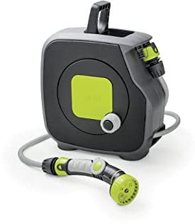 G.F. SRL Aquabag Style, Mini Avvolgitubo Compatto da Giardino, con 11,5 M di Tubo, in Kit Pronto all’Uso, per l’Irrigazione di Piante, Vasi, Balconi e Giardini, Made in Italy, Colore Lime