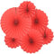 Yosawo 6 Stück hängende Papierfächer Papier Fächer Dekoration für Geburtstag Hochzeit Baby Dusche Parteien Home Decorations（Rot）