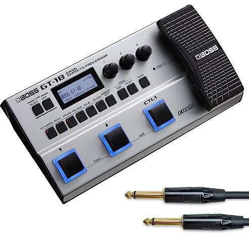 Boss GT-1B mobiles Multi-Effektgerät für Bass + keepdrum Klinkenkabel