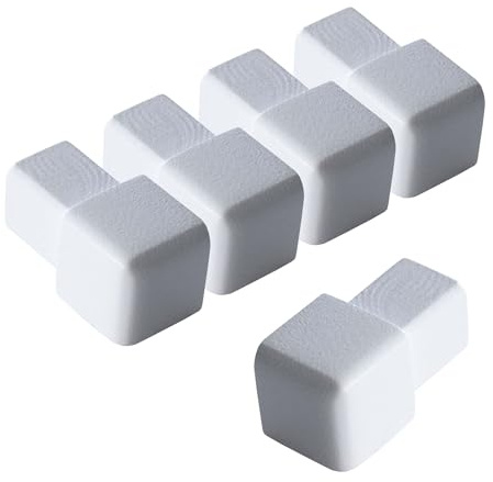 Dalsys 5x Endstück Quadratprofil 10mm Weiß aus Aluminium | Eckstück für Fliesenschiene, Fliesenprofil Ecke, Fliesenschienen Ecken, Kantenschutz bei Fliesen, sauberer Abschluss