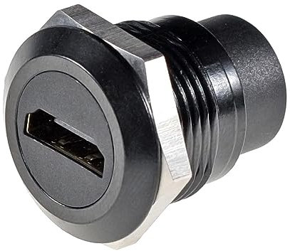 HangTon Connecteur HDMI 2.0 Circulaire étanche, 4K 30fps câble en Ligne châssis Panneau Femelle à Femelle Extension, IP65 Bulkhead Pass-Through