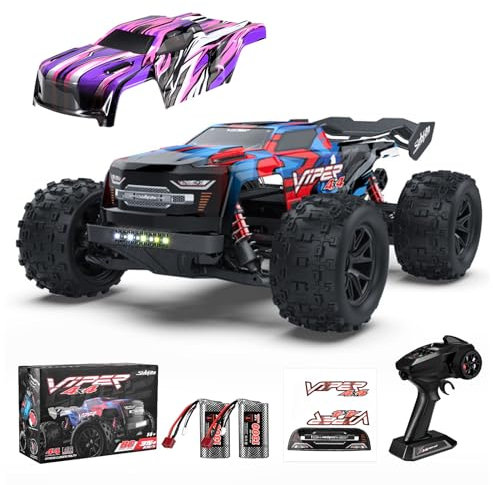 Aomdom Voiture Télécommandée Adulte 1:16 50 km/h Voiture Télécommandé 4WD RC Voiture Adulte 2,4 GHz RC Monster Truck Voiture Radiocommandée RC Buggy Car avec 2 Batterie pour Adultes et Enfants