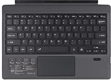 HUIOP Teclado inalambrico Teclado inalámbrico BT Teclado de Tableta con retroiluminación Ultrafino portátil con Panel táctil de Gran tamaño Compatible con Surface Pro 3/4/5/6/7