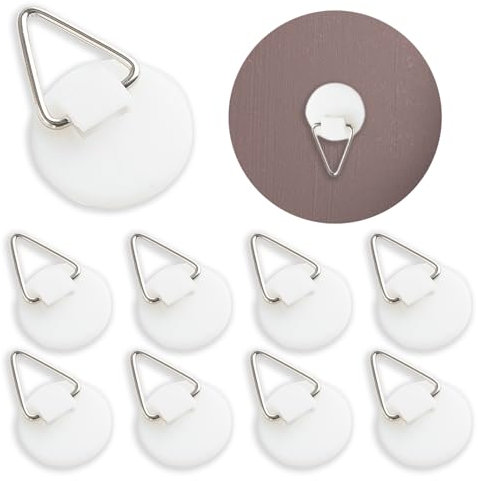 KALUROIL 30 PCS Ganci Per Quadri Adesiv - Ganci per Piatti da Parete Multifunzione - Verticali Invisibili per Cucina, Ufficio, Bagno e Decorazioni - Resistente e Facile da Usare (rotondo)