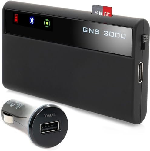 GNS 3000 MFI Récepteur GPS Bluetooth avec port micro USB pour iPhone iPad iPod avec chargeur allume-cigare XAiOX