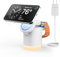 JoyGeek Mag Safe Ladegerät, Faltbar 3 in 1 Kabellose Ladestation für iPhone 16/15/14/13/12Serie, Wireless Charger mit einstellbar Licht für iWatch 9-2, Air Pods 4/3/2/Pro, Weiß