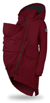 fun2bemum 5in1 Softshell Parka – Umstands- & Tragejacke vorn/hinten | Allwetter-Parka für Schwangerschaft & Babytragen – wetterfest, mit Fleece, als Outdoorjacke und für milde Wintertage