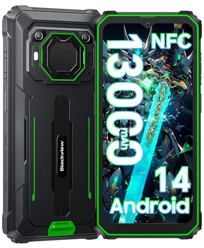 Blackview BV6200Pro Rugged Smartphone Android 14, 18GB+128GB(2TB TF), 6.56''HD+, 13000mAh/18W, 13+8MP, 98dB Microfono/NFC/Google Lens/OTG/Face ID/Fingerprint/Modalità Guanto/4G Dual SIM/3 Slots