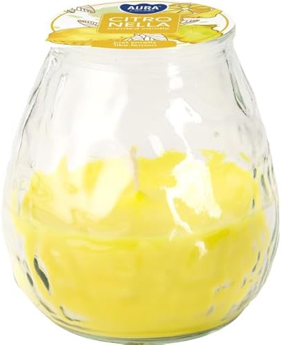 Aura Citronella Kerze Outdoor Duftkerze Kerzen im Glas für Garten Terrasse Balkon Camping Party Dekorotion Windlich Outdoor Deko für draußen