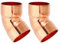 PATIKIL 1 1/4 ID 1,2mm Spessore Raccordo Saldatura Gomito Rame, 2pz 99,9% Puro Raccordo Compressione Rame Connettore a Tubo a Raggio Corto 45 Gradi con Connessione a Saldare a Caldo