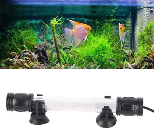 Qcwwy Aquarium-UV-Sterilisator für Aquarien, Tauchfähige UV-Licht-Algen-Bakterien-Tötungslampe, UVC-Licht, Aquarium-Licht, wasserdichte Saubere Lampe für Sumpf-Schwimmbecken (7W)