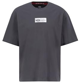 Alpha Industries Herren Metal Plate T, Vintage Grey, M