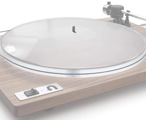 Transparent Acrylic Turntable Mat, Records Turntable Slipmat, Reduce Static Dust Noise Slipmat for 12 Inch Vintage Record Player (Clear)