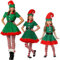 2024 Festliche Elfenkleidung Herren Damen Elfenmütze Set Hemd Hosen Kleid Weihnachten Karneval Cosplay Männer und Jungen Weihnachtselfen Kostüm Weihnachtself Kinder Wichtel Kostüm Elfenkostüm