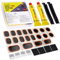 cyctravel Kit Reparation Velo, Haute Performance Rustine Velo, Kit Crevaison Velo Comprend 20 Rustines pour Pneus de Vélo, 2 Pieds-De-Biche, Convient aux VTT, Vélos de Route, Motos