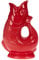 Gurgly Iconic Red Glug Jug Large 28cm 1.4L – Fish Water Jug, Decorative Fish Vase, Ornament, Carafe