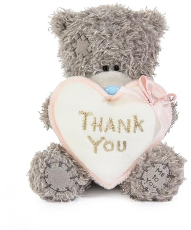 Me To You Tatty Teddy Plush 10cm-High Thank You Bear - Official Collection, Grey