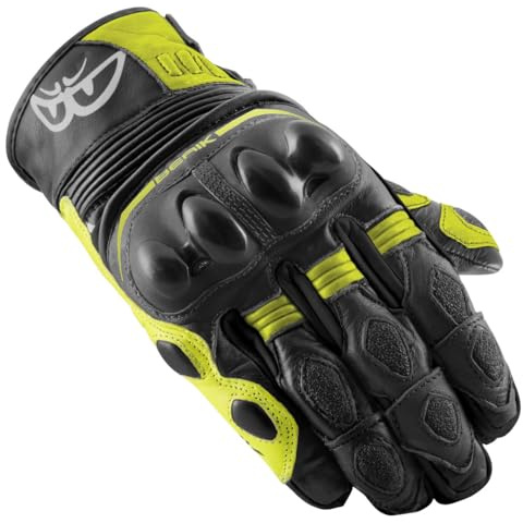 Berik Nador Motorrad Handschuhe, schwarz/neon-gelb, M