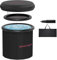 SPORTNOW Baignoire d'extérieur portable de 300 L, piscine de récupération d'eau froide avec couvercle, couvercle, sac de transport, pour athlètes, noir