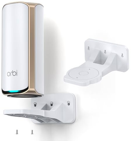 EDUP Kit di montaggio a parete per router Netgear Nighthawk WiFi 7 (RS100 RS200 RS300 RS500 RS600 RS700S) e Netgear Orbi 970 770 870 WiFi 7 Mesh Systems, migliora la copertura del segnale, bianco