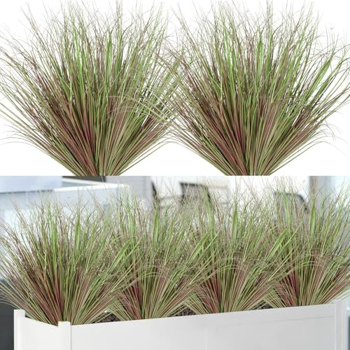 Betylifoy Plantes Artificielles d'Extérieur 20PCS Arbustes Verts Artificiels Plante d'herbe de Blé Artificielle Tiges de Verdure Artificielle pour Jardinière Décoration de Jardin (20, Violet)