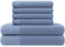 NOVOTEXTIL Toallas Baño – Juego de 2 Toallas Grandes 100x150 y 4 Toallas Lavabo 50x100 – 100% Algodón 480 g/m² – Suaves y Altamente Absorbentes – Set de Toallas para Baño y Lavabo (Lavanda)