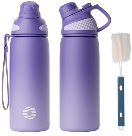 Fjbottle Borraccia Termica 600ml Acciaio Inox con Tappo Magnetico per Ciclismo