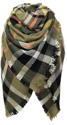 MAKFORT Damen Herbst Winter Schal Imitation Kaschmir Kariert Deckenschal 140 * 140cm