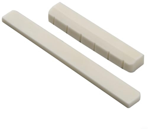 6 String Classical Guitar Bridge Saddle and Nut Set, 80mm Saddle & 52mm Nut, Real B Replacement Parts for Acoustic Instruments